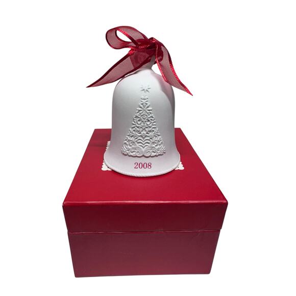 Hallmark Keepsake Porcelain Christmas Bell Ornament 2008 New - Picture 1 of 7